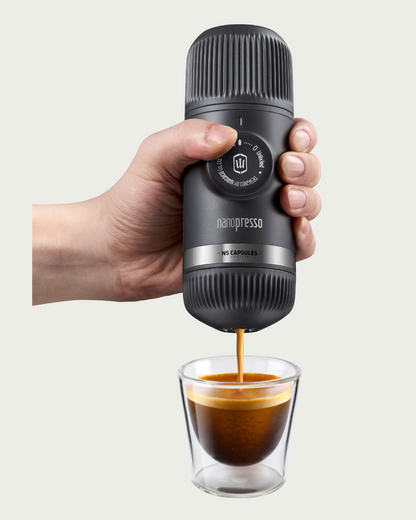 Wacaco Nanopresso con estuche - Cafetera de viaje sin electricidad